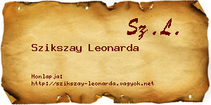 Szikszay Leonarda névjegykártya